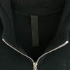 CHROME HEARTS クロムハーツ（原本無） GRP Y NOT Zip Up Hoodie ワイノット ダガー刺繍 クロスパッチ ヴァーティカルロゴ ジップアップ フルジップ パーカー ブラック ブラック系 L【中古】