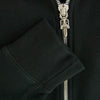 CHROME HEARTS クロムハーツ（原本無） GRP Y NOT Zip Up Hoodie ワイノット ダガー刺繍 クロスパッチ ヴァーティカルロゴ ジップアップ フルジップ パーカー ブラック ブラック系 L【中古】