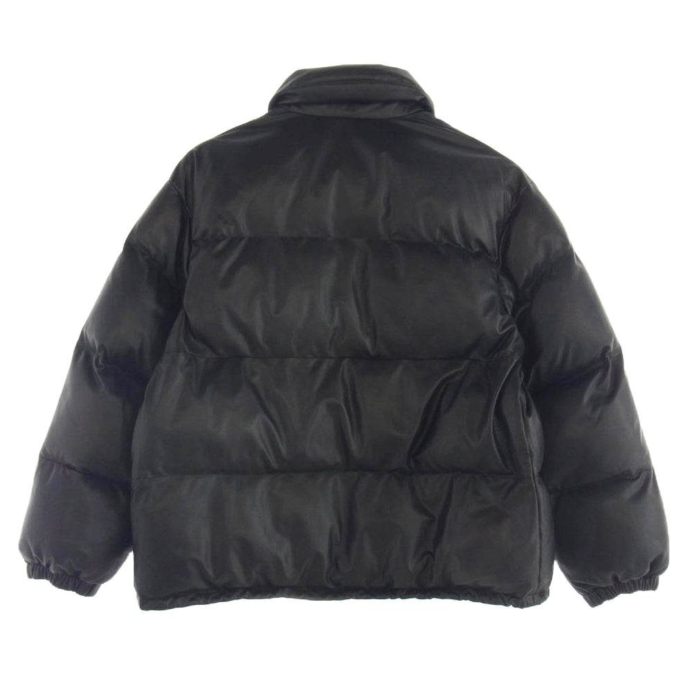 MIUMIU ミュウミュウ 24AW MPV923 S000 13UB ナッパレザー ジャケット ダウン ジャケット ブラック系 40【中古】