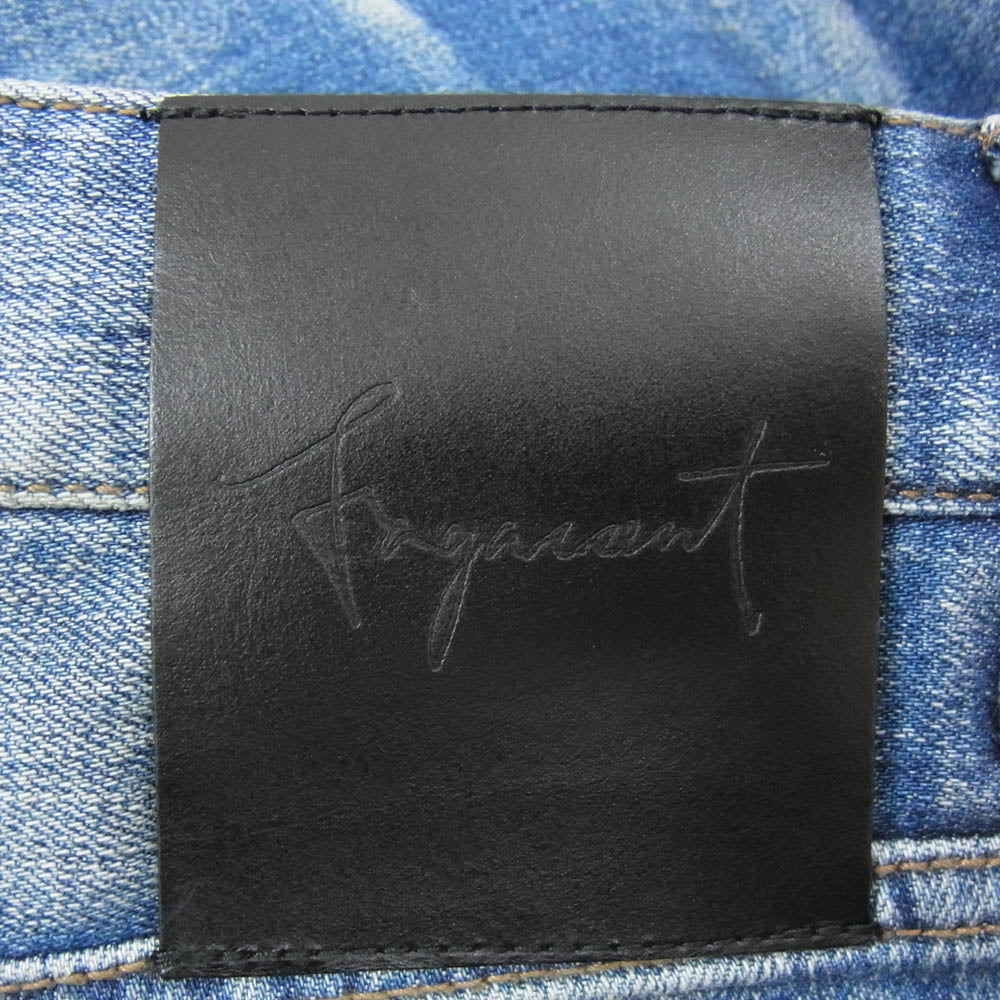 FAGASSENT ファガッセン RIDER ライダー パッチワーク ダメージ スキニー デニム パンツ インディゴブルー系 26【中古】