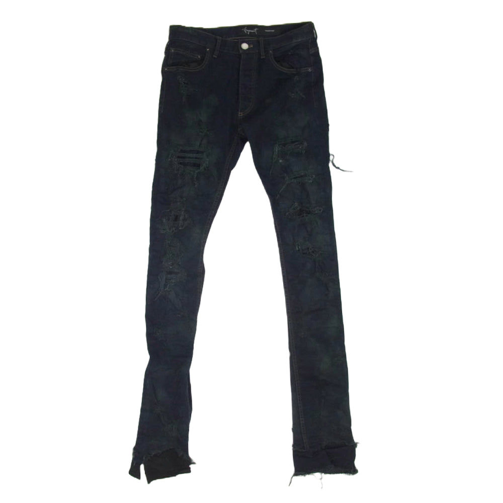 FAGASSENT ファガッセン BLACK SHEPHERD ブラック シェパード ダメージ スキニー デニム パンツ ブラック系 26【中古】