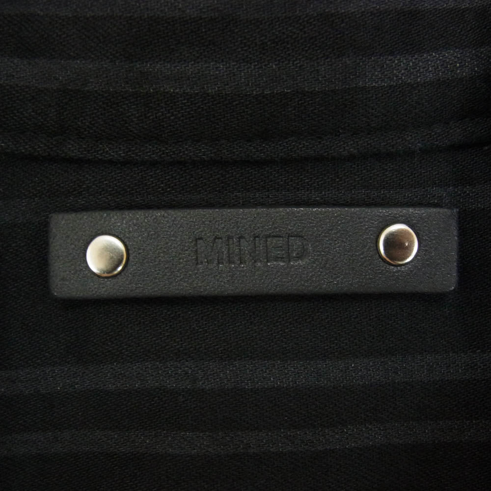 MINEDENIM マインデニム 23AW MND-NHW001-96-422 × N.HOOLYWOOD エヌハリウッド BD.Discharge Stripe NHW SH 再構築 ストライプ 長袖 シャツ ブラック系 42【中古】