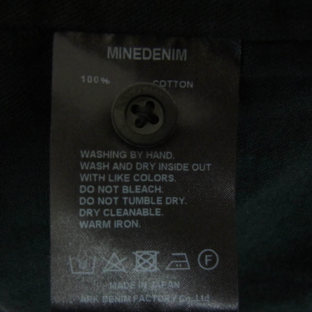 MINEDENIM マインデニム 23AW MND-NHW001-96-422 × N.HOOLYWOOD エヌハリウッド BD.Discharge Stripe NHW SH 再構築 ストライプ 長袖 シャツ ブラック系 42【中古】