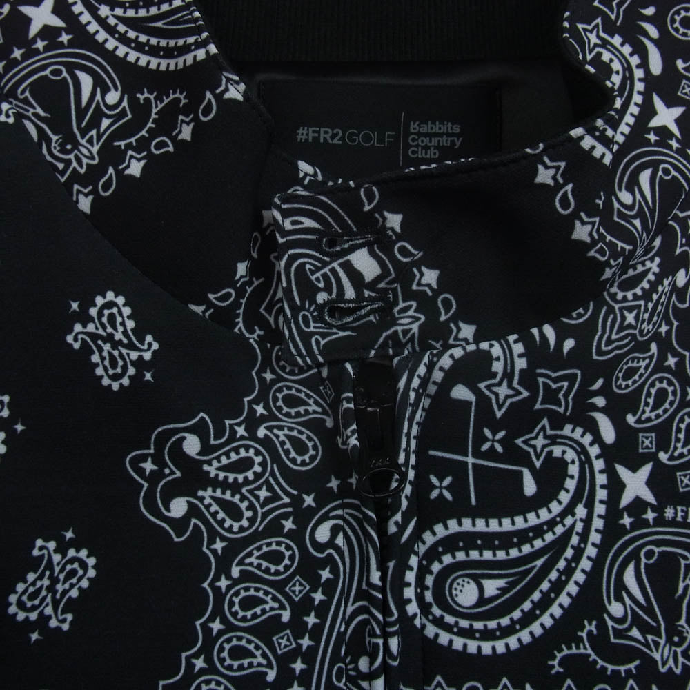 WIND AND SEA ウィンダンシー 23SS × FR2 GOLF エフアールツー ゴルフ PAISLEY BLOUSON ペイズリー ブルゾン ジャケット ブラック系 M【中古】