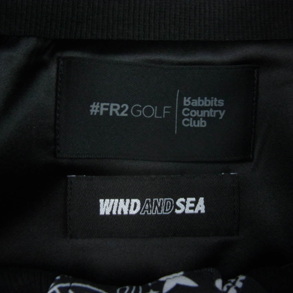 WIND AND SEA ウィンダンシー 23SS × FR2 GOLF エフアールツー ゴルフ PAISLEY BLOUSON ペイズリー ブルゾン ジャケット ブラック系 M【中古】