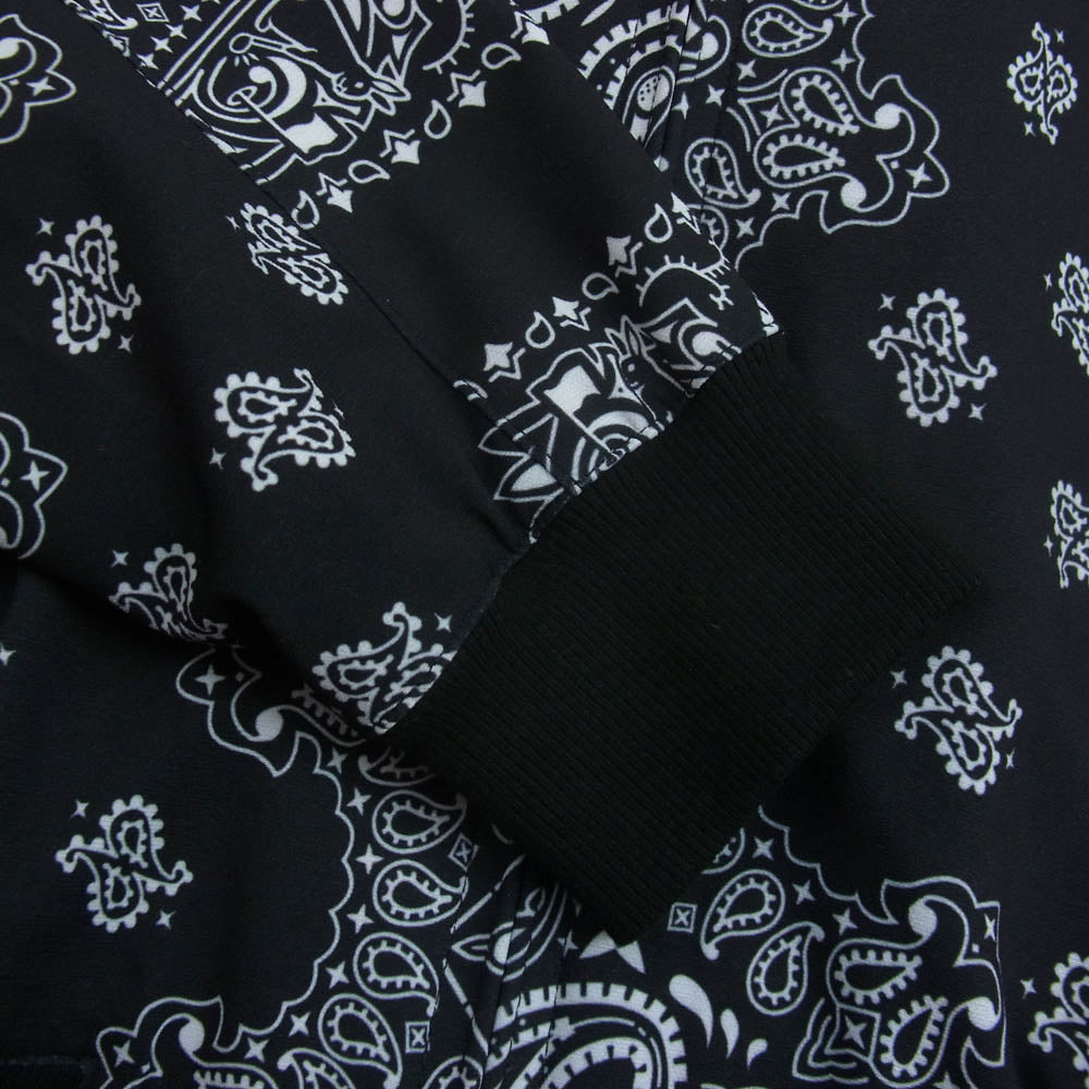 WIND AND SEA ウィンダンシー 23SS × FR2 GOLF エフアールツー ゴルフ PAISLEY BLOUSON ペイズリー ブルゾン ジャケット ブラック系 M【中古】