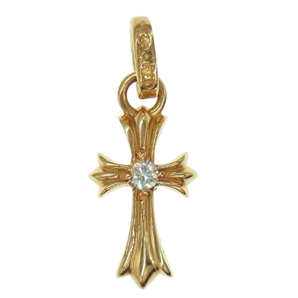 CHROME HEARTS クロムハーツ（原本無） 2025年 国内正規店 購入 レシート付 22K CRS BBYFAT DMND ベイビーファット 両面1ダイヤ チャーム ネックレス ペンダント トップ ゴールド系 ゴールド系【美品】【中古】