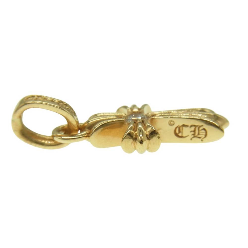 CHROME HEARTS クロムハーツ（原本無） 2025年 国内正規店 購入 レシート付 22K CRS BBYFAT DMND ベイビーファット 両面1ダイヤ チャーム ネックレス ペンダント トップ ゴールド系 ゴールド系【美品】【中古】