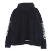 CHROME HEARTS クロムハーツ（原本無） SWTSHRT PLVR オンライン限定 袖ロゴ プリント プルオーバー スウェットシャツ フーディ パーカー ブラック系 XXL【中古】