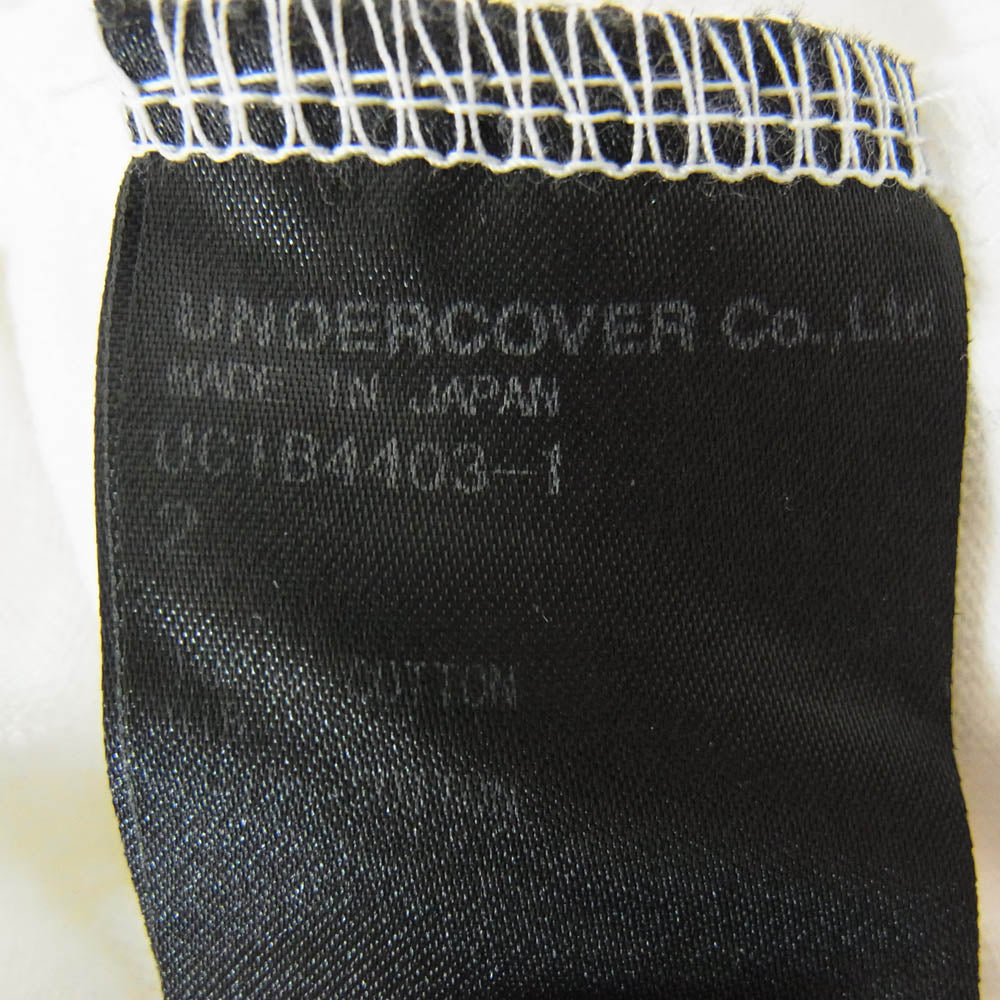 UNDERCOVER アンダーカバー 22SS UC1B4403-1 ONCE IN A LIFETIME期 擦れプリント加工 長袖 シャツ ホワイト系 2【中古】