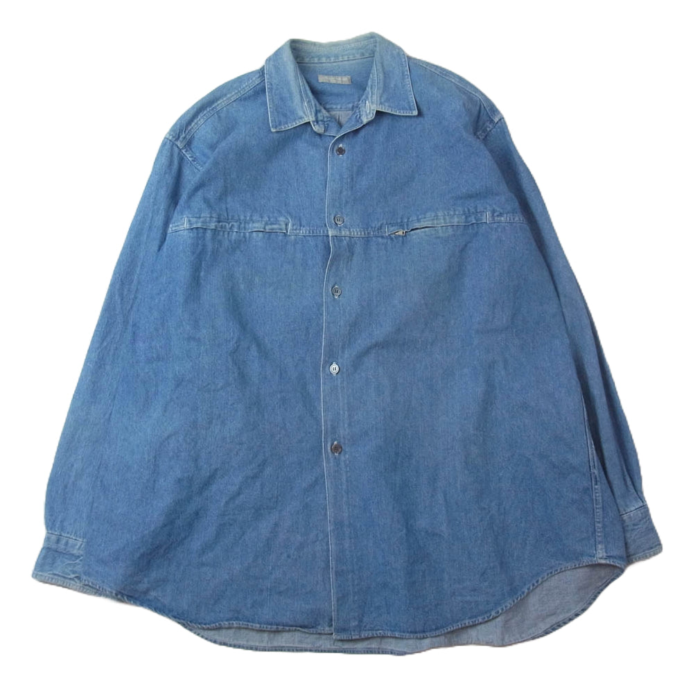 COMME des GARCONS HOMME コムデギャルソンオム 90s ヴィンテージオム 銀オムタグ 2ポケット デニムシャツ インディゴブルー系【中古】