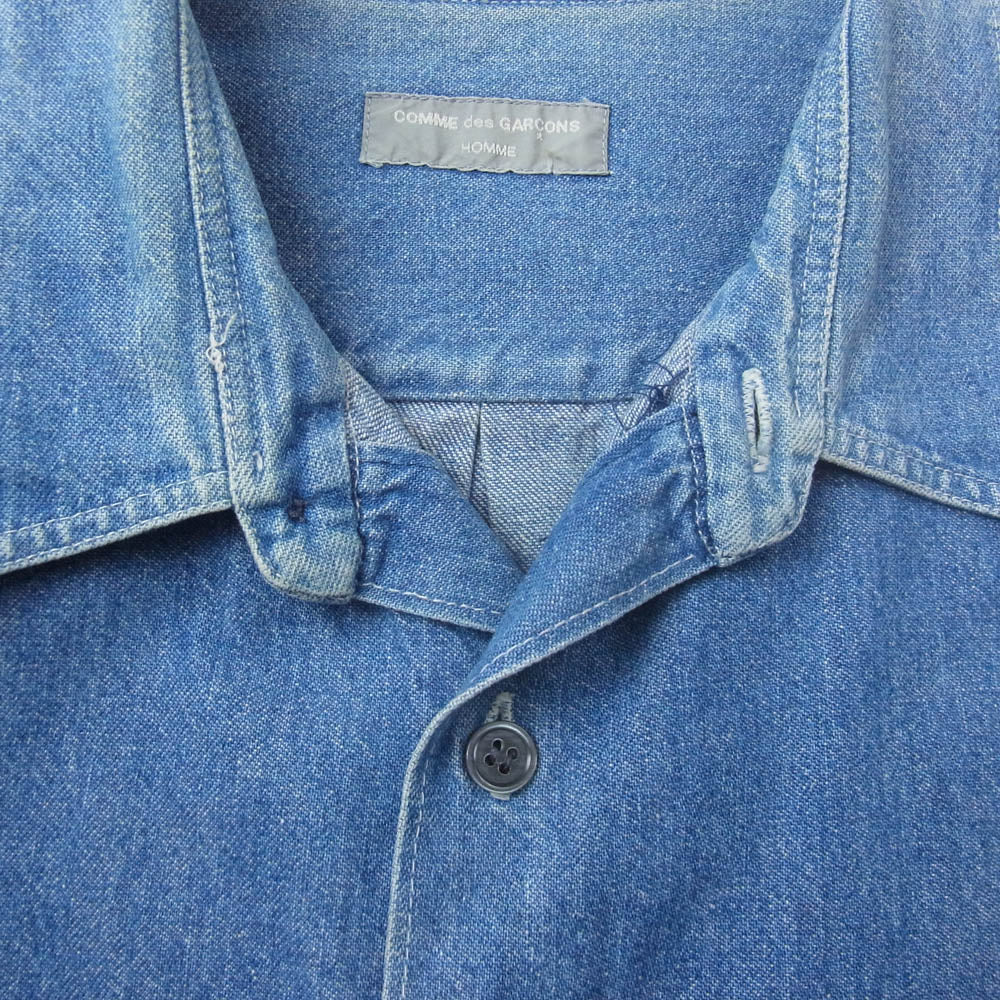 COMME des GARCONS HOMME コムデギャルソンオム 90s ヴィンテージオム 銀オムタグ 2ポケット デニムシャツ インディゴブルー系【中古】