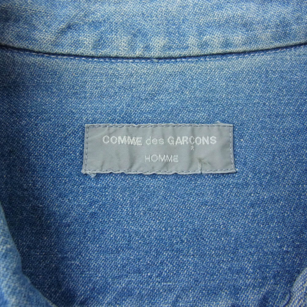 COMME des GARCONS HOMME コムデギャルソンオム 90s ヴィンテージオム 銀オムタグ 2ポケット デニムシャツ インディゴブルー系【中古】