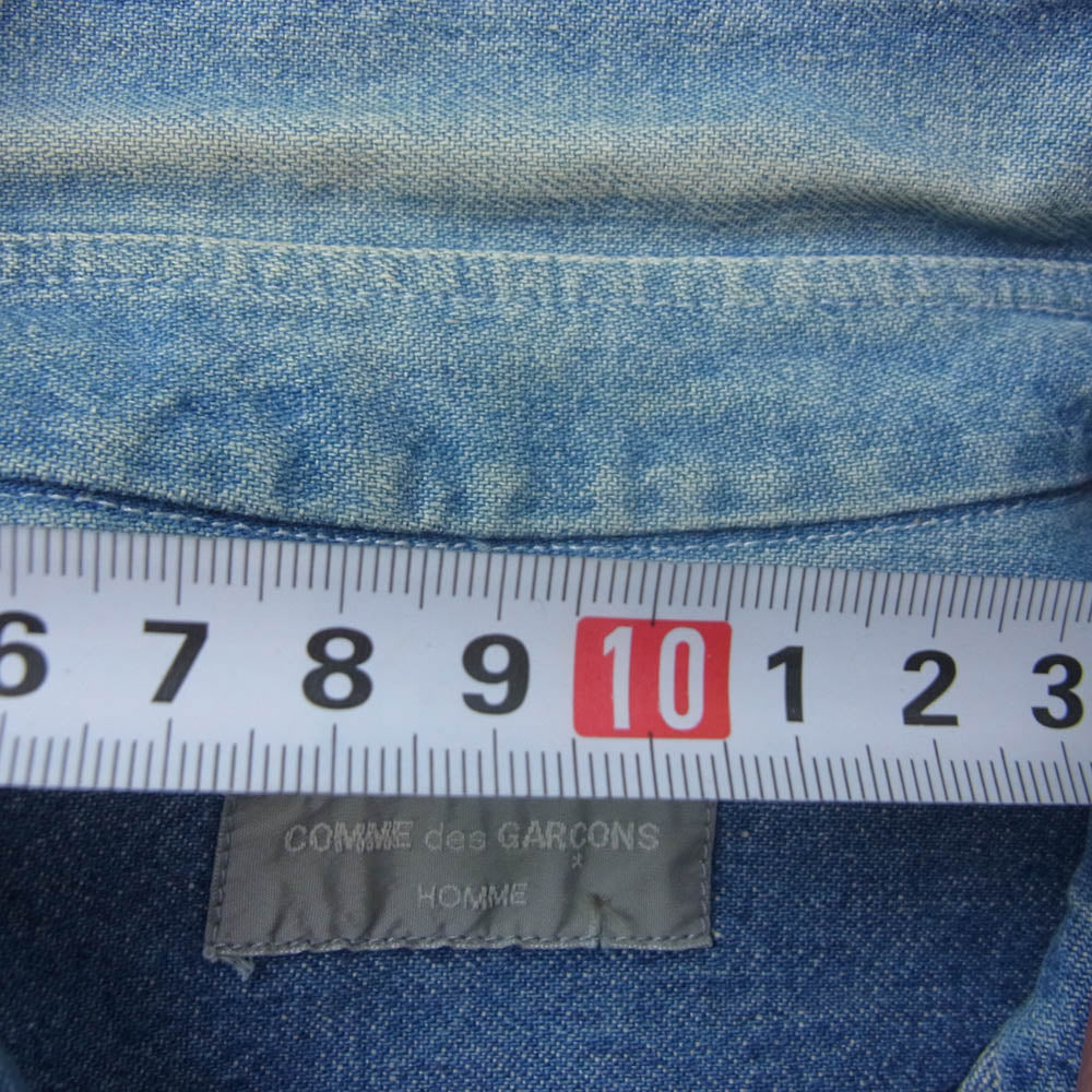 COMME des GARCONS HOMME コムデギャルソンオム 90s ヴィンテージオム 銀オムタグ 2ポケット デニムシャツ インディゴブルー系【中古】