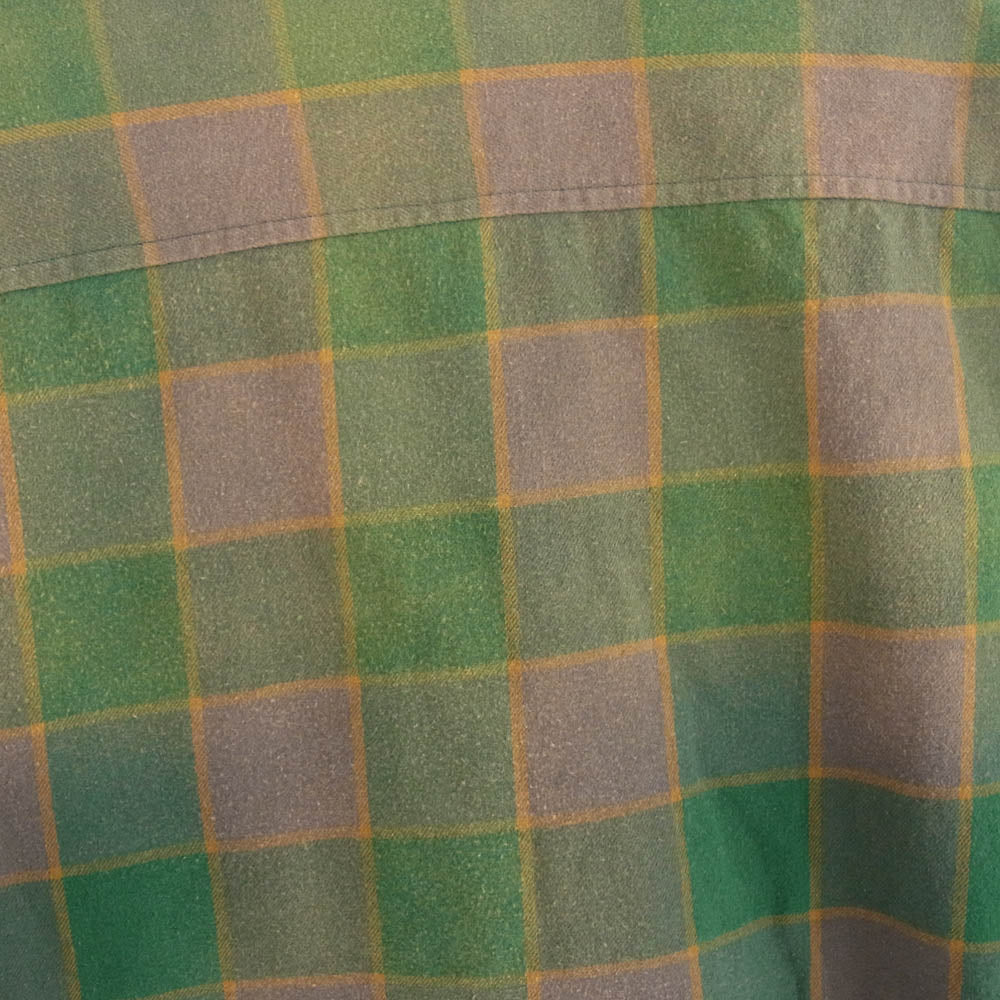 Supreme シュプリーム 18AW Quilted Faded Plaid Shirt フェード加工 中綿 キルティング チェック シャツ ジャケット グリーン系 L【中古】