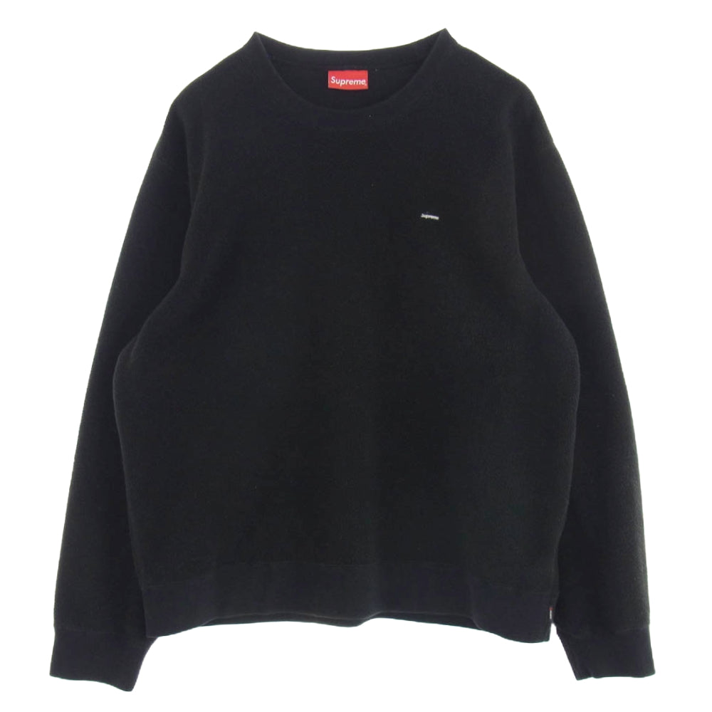 Supreme シュプリーム 18AW POLARTEC SMALL BOX CREWNECK SWEATSHIRT ポーラテック スモールボックスロゴ クルーネック スウェット フリース ブラック系 XL【中古】