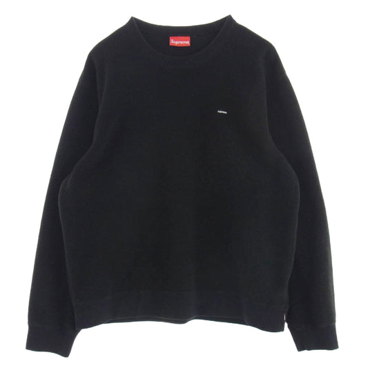 Supreme シュプリーム 18AW POLARTEC SMALL BOX CREWNECK SWEATSHIRT ポーラテック スモールボックスロゴ クルーネック スウェット フリース ブラック系 XL【中古】