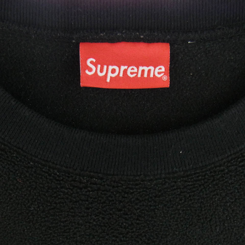 Supreme シュプリーム 18AW POLARTEC SMALL BOX CREWNECK SWEATSHIRT ポーラテック スモールボックスロゴ クルーネック スウェット フリース ブラック系 XL【中古】