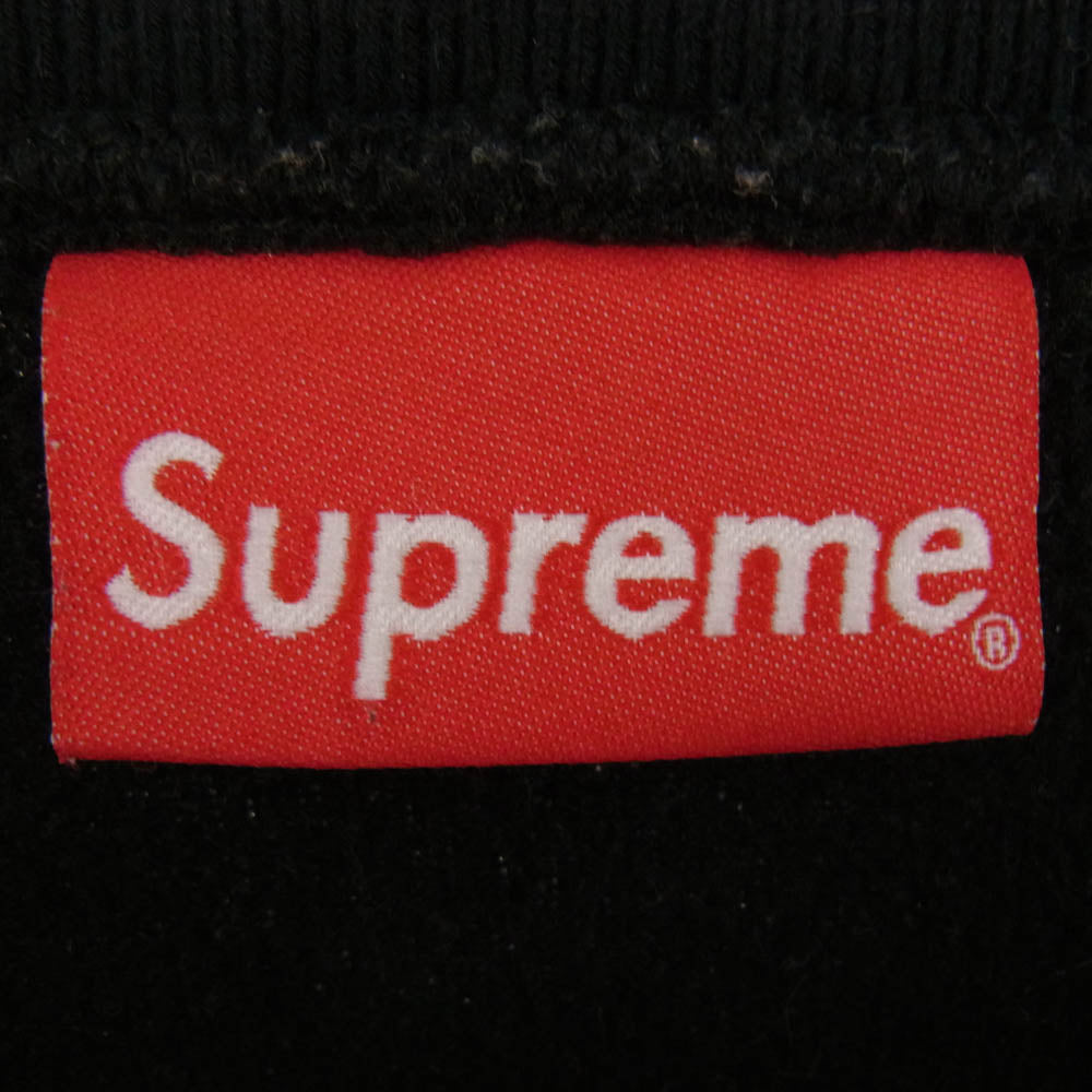 Supreme シュプリーム 18AW POLARTEC SMALL BOX CREWNECK SWEATSHIRT ポーラテック スモールボックスロゴ クルーネック スウェット フリース ブラック系 XL【中古】