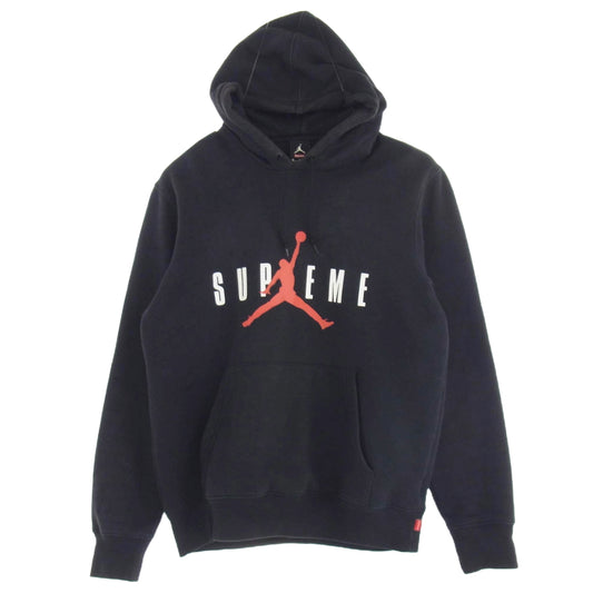 Supreme シュプリーム 24AW 799705-010 × Nike ナイキ Jordan Hooded Sweatshirt ジョーダンブランド ロゴプリント プルオーバー パーカー フーディ ブラック系 M【中古】