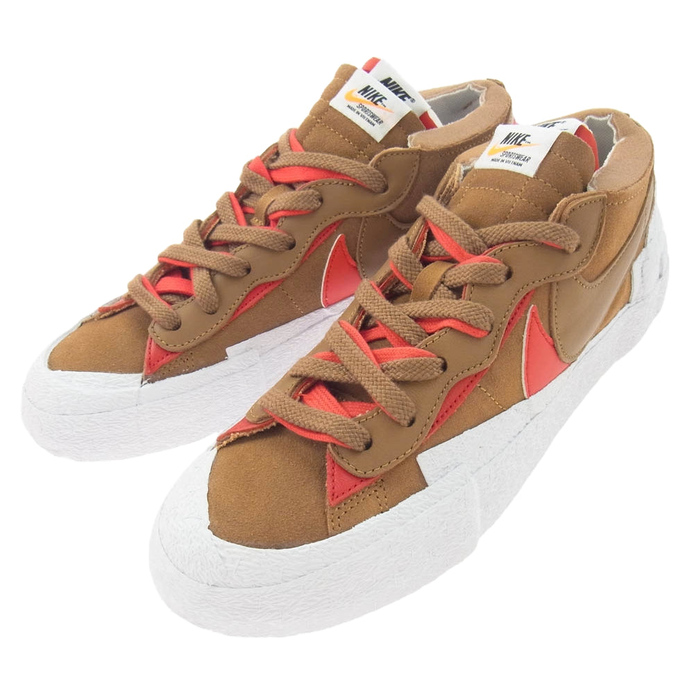 NIKE ナイキ DD1877-200 sacai BLAZER LOW サカイ ブレーザー ブラウン系 レッド系 27cm【極上美品】【中古】