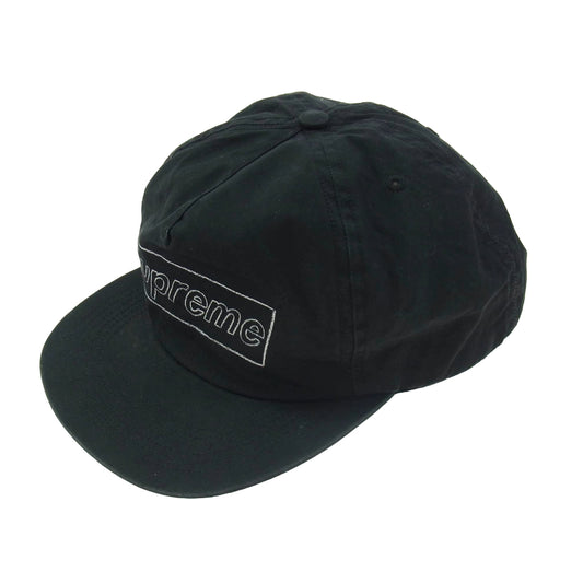 Supreme シュプリーム 21SS KAWS Chalk Logo 5-Panel カウズ チョーク ロゴ 5パネル キャップ ブラック系【中古】