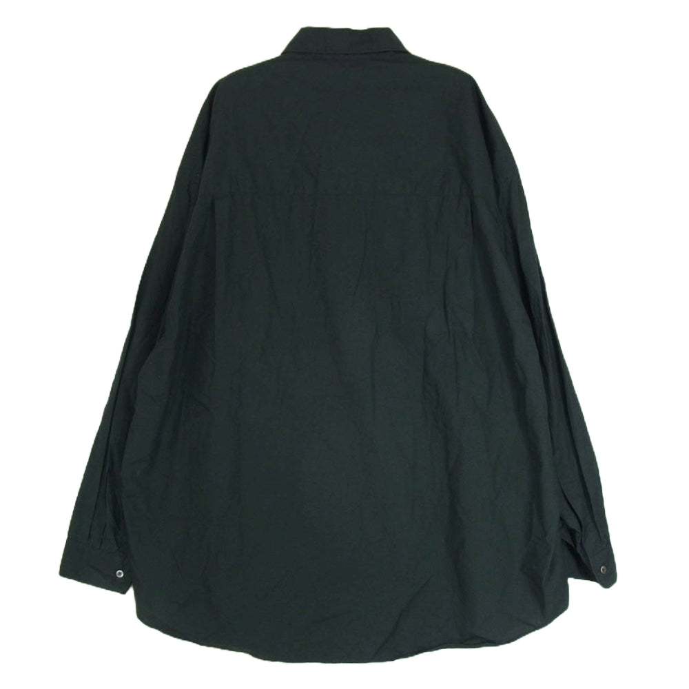 GRAPHPAPER グラフペーパー GM221-50115B Broad L/S Oversized Regular Collar Shirt オーバーサイズ レギュラー カラー 長袖 シャツ ブラック系 F【中古】