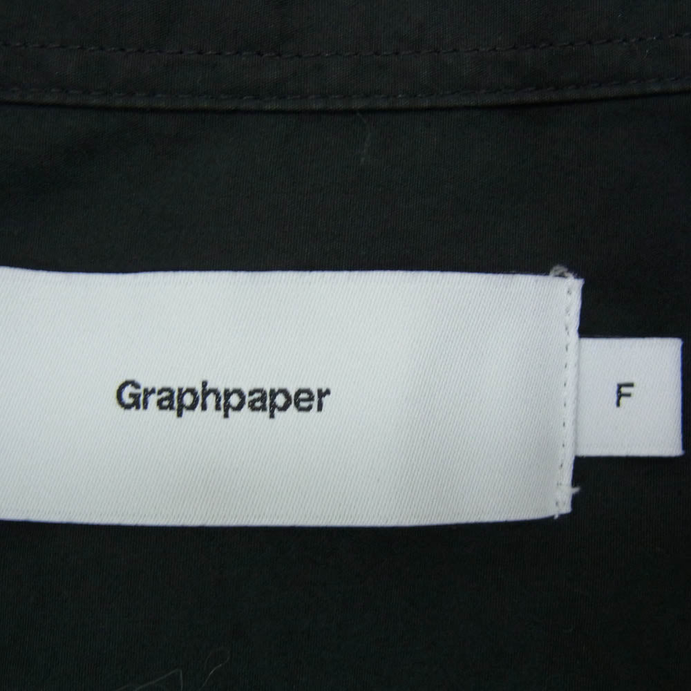 GRAPHPAPER グラフペーパー GM221-50115B Broad L/S Oversized Regular Collar Shirt オーバーサイズ レギュラー カラー 長袖 シャツ ブラック系 F【中古】