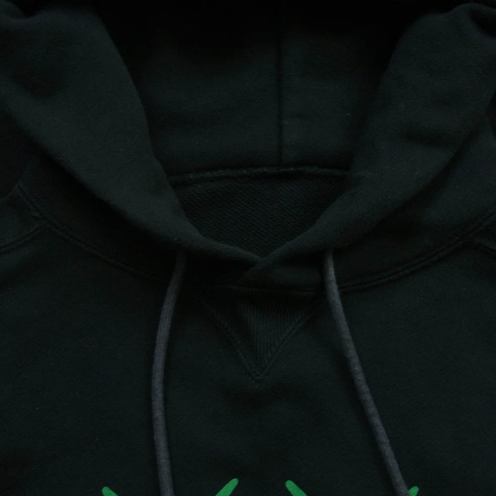 Sacai サカイ 21AW 21-0286S KAWS カウズ Flock Print Hoodie フロッキープリント プルオーバー パーカー フーディ ブラック系 2【中古】