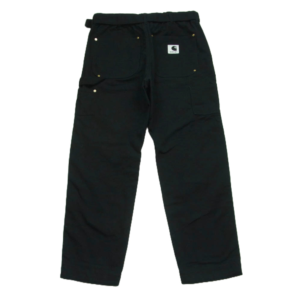 Carhartt カーハート 23AW 23-0555S WIP SACAI サカイ Canvas Pants キャンバス ペインター パンツ ブラック系 1【中古】