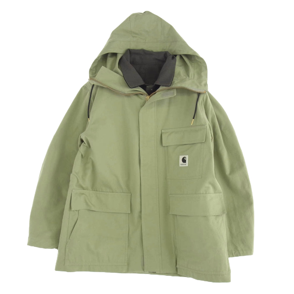 Carhartt カーハート 24SS 24-03990M SACAI サカイ WIP Reversible Coat リバーシブル ダック コート グレー系 モスグリーン系 1【中古】