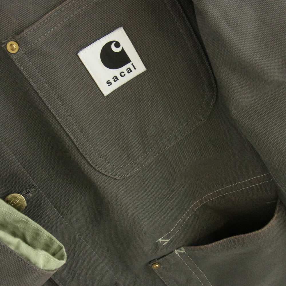 Carhartt カーハート 24SS 24-03990M SACAI サカイ WIP Reversible Coat リバーシブル ダック コート グレー系 モスグリーン系 1【中古】