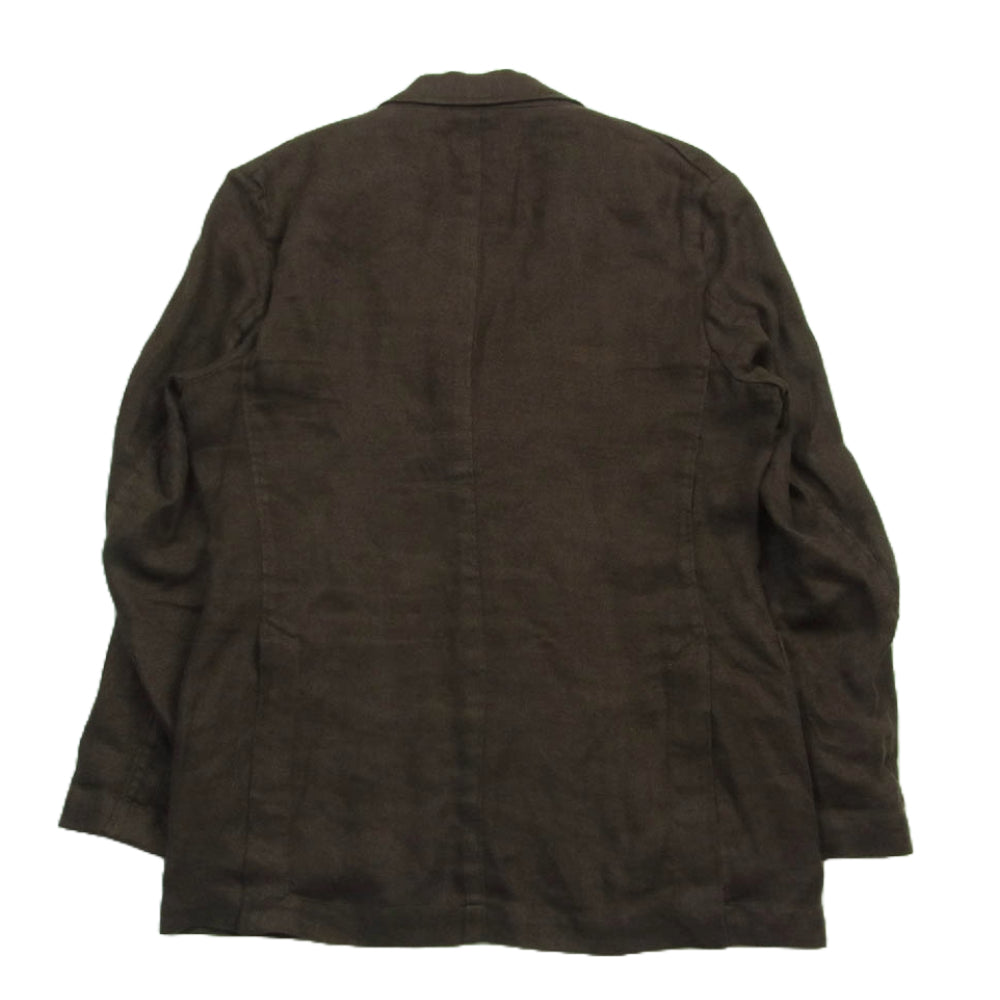 フィンジャック 20SS-01 麻 リネン テーラード ジャケット イタリア製 ブラウン系 48【中古】