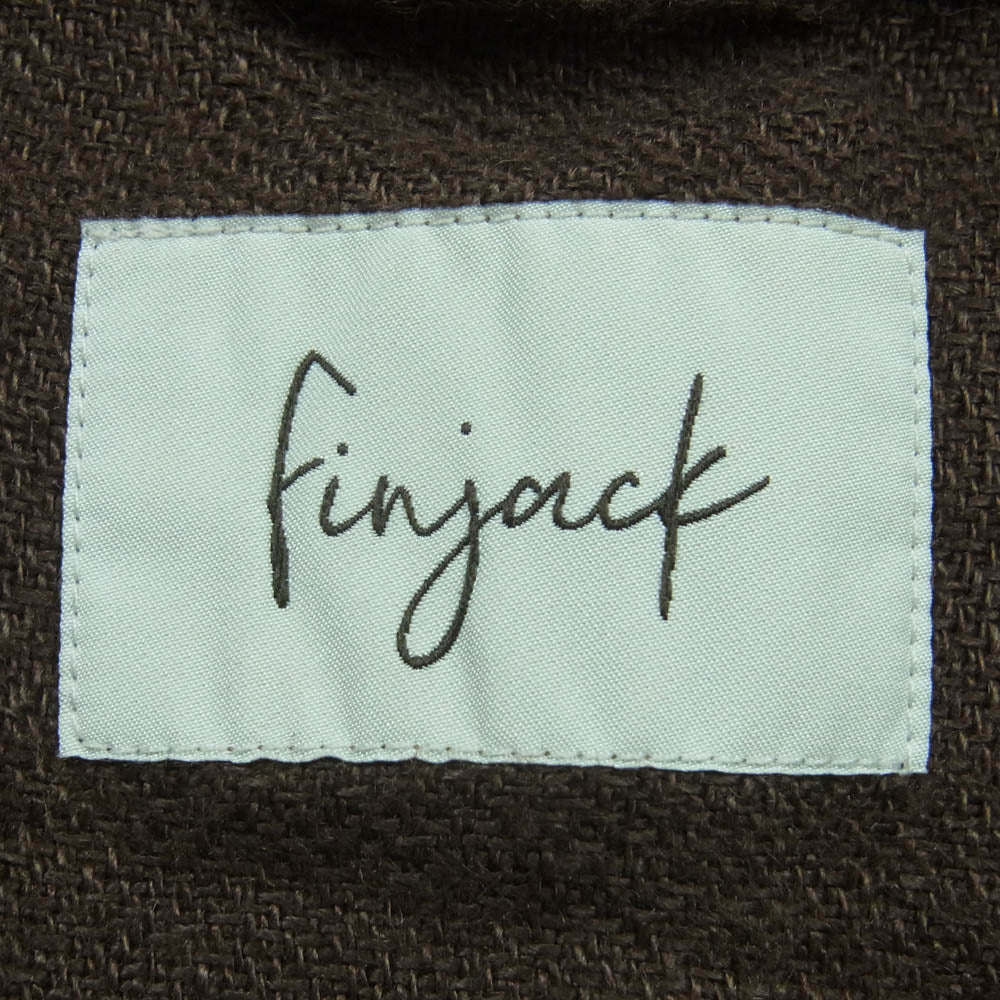 フィンジャック 20SS-01 麻 リネン テーラード ジャケット イタリア製 ブラウン系 48【中古】