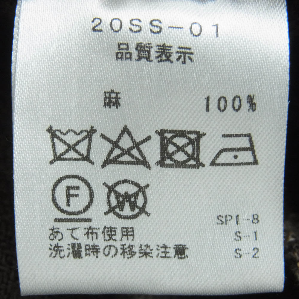 フィンジャック 20SS-01 麻 リネン テーラード ジャケット イタリア製 ブラウン系 48【中古】