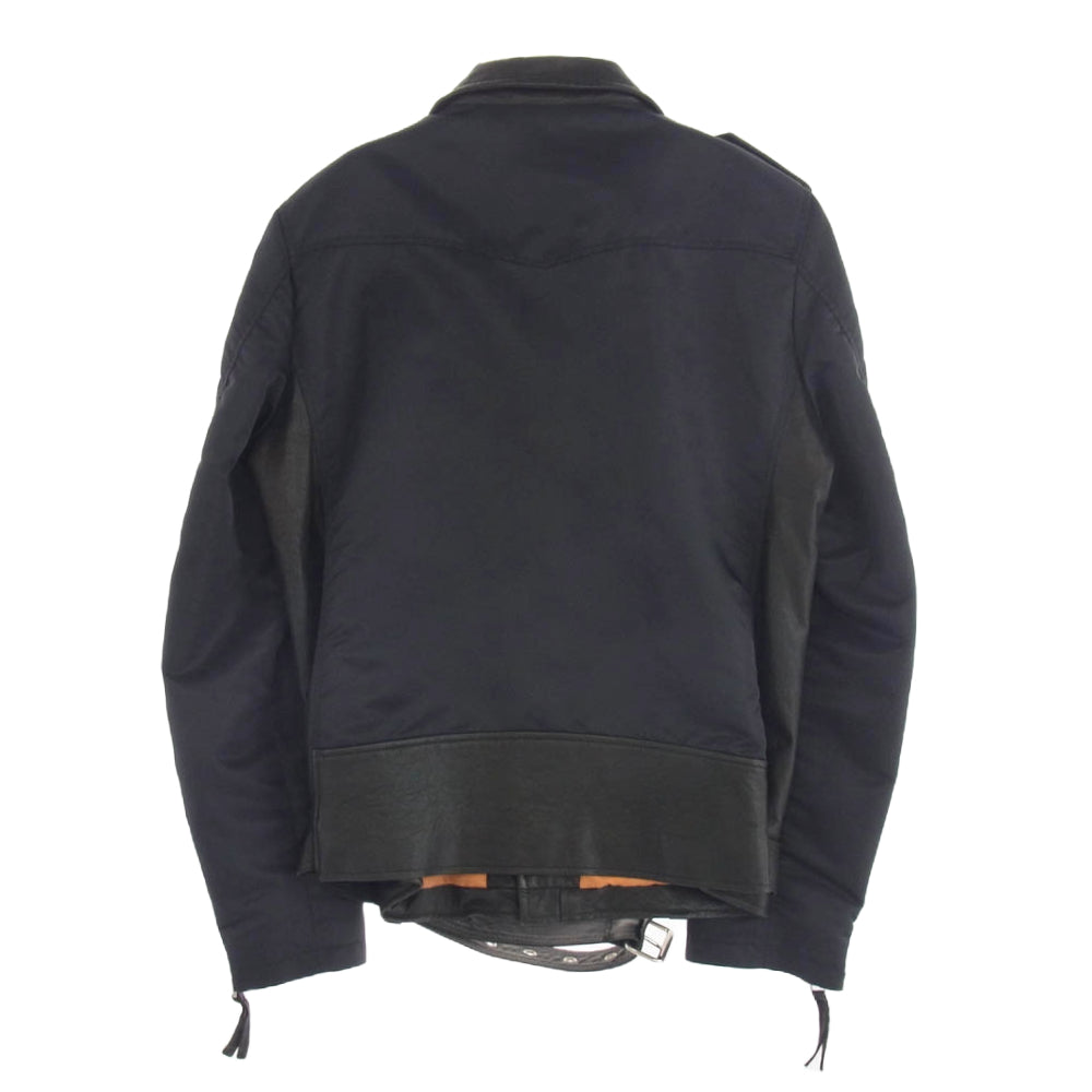 CRIMIE クライミー CN8M1F5-JK01 CHORD NUMBER EIGHT W RIDERS JACKET コードナンバーエイト シープレザー切替 ダブルライダースジャケット ブラック系 L【中古】