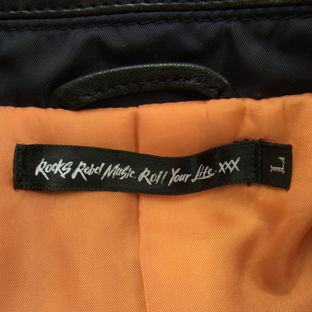 CRIMIE クライミー CN8M1F5-JK01 CHORD NUMBER EIGHT W RIDERS JACKET コードナンバーエイト シープレザー切替 ダブルライダースジャケット ブラック系 L【中古】