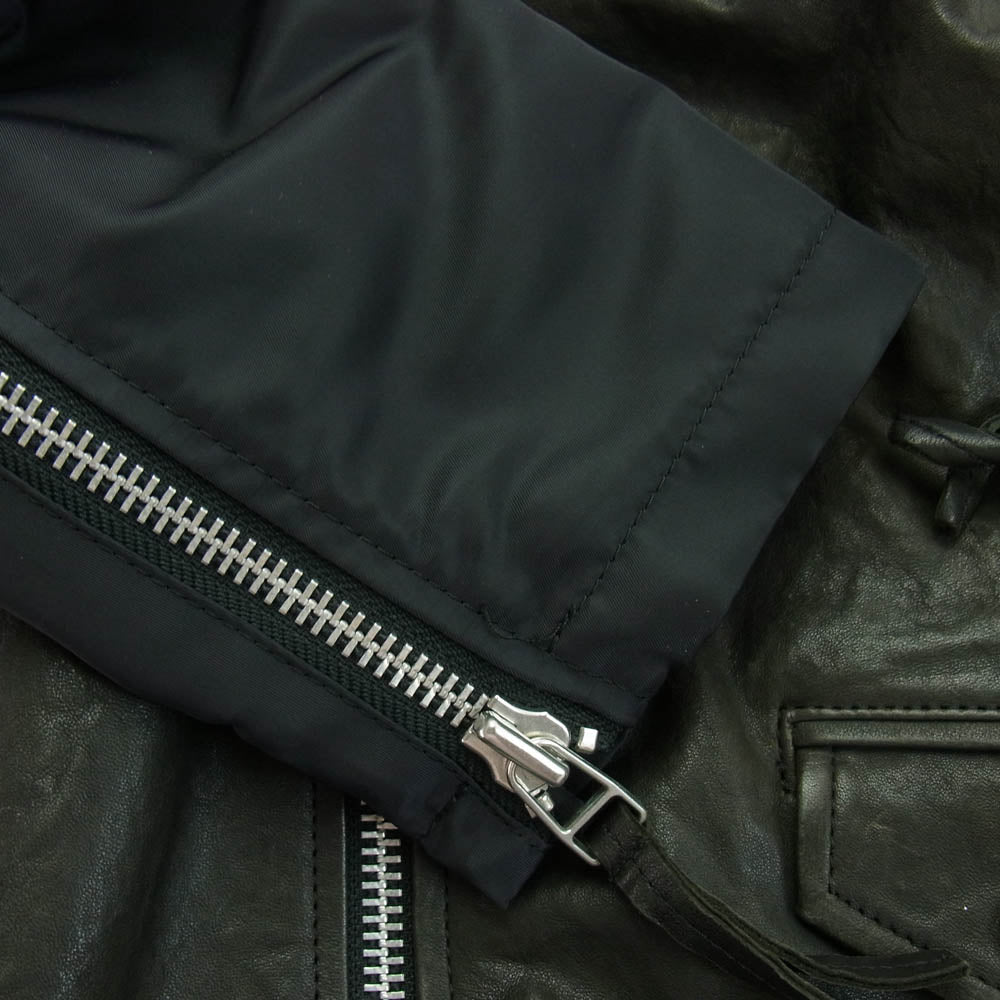 CRIMIE クライミー CN8M1F5-JK01 CHORD NUMBER EIGHT W RIDERS JACKET コードナンバーエイト シープレザー切替 ダブルライダースジャケット ブラック系 L【中古】