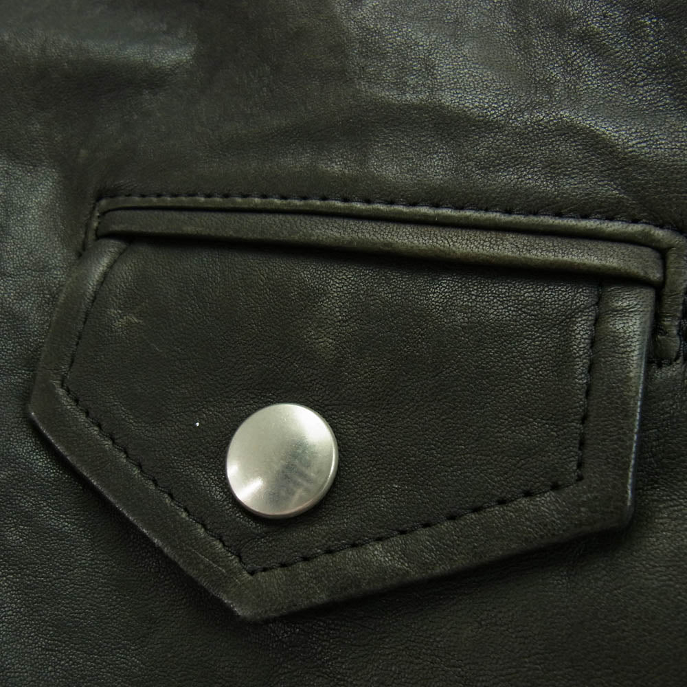 CRIMIE クライミー CN8M1F5-JK01 CHORD NUMBER EIGHT W RIDERS JACKET コードナンバーエイト シープレザー切替 ダブルライダースジャケット ブラック系 L【中古】