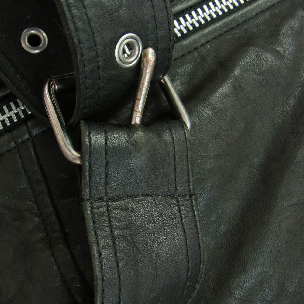 CRIMIE クライミー CN8M1F5-JK01 CHORD NUMBER EIGHT W RIDERS JACKET コードナンバーエイト シープレザー切替 ダブルライダースジャケット ブラック系 L【中古】