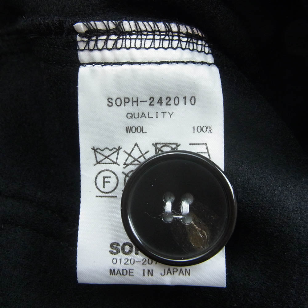 SOPHNET. ソフネット SOPH-242010 HARD MELTON CPO BLOUSON ハード メルトン ジャケット ブルゾン ブラック系 XL【美品】【中古】