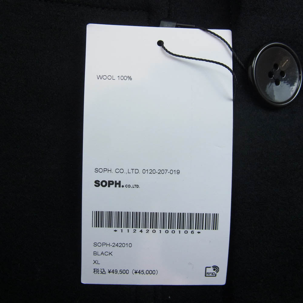 SOPHNET. ソフネット SOPH-242010 HARD MELTON CPO BLOUSON ハード メルトン ジャケット ブルゾン ブラック系 XL【美品】【中古】
