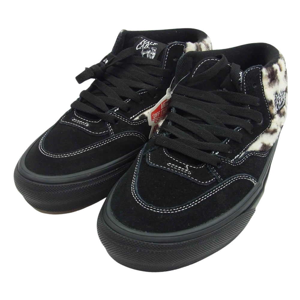 VANS バンズ 23AW VN0A5KYABMA × VANS SKATE HALF CAB 92 バンズ ハーフキャブ レオパード ヒョウ柄 ハイカット スニーカー ブラック系 28cm【美品】【中古】
