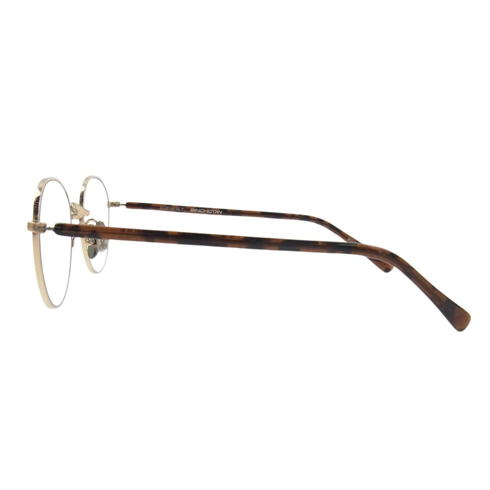 SOPHNET. ソフネット SOPH-250084 × 金子眼鏡 METAL GLASSES  チタニウム フレーム  メガネ 眼鏡 アイウェア 日本製 ゴールド系【新古品】【未使用】【中古】