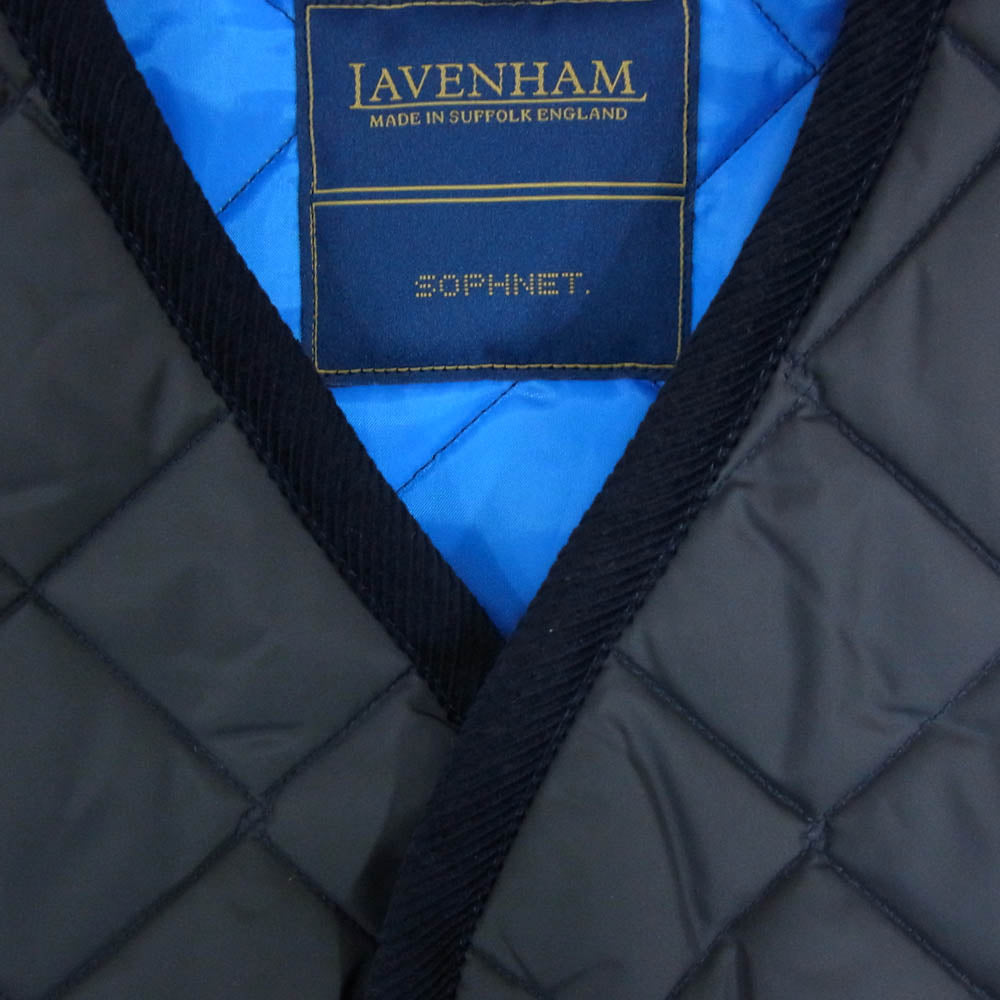 SOPHNET. ソフネット SOPH-242106 LAVENHAM OVERSIZED THORNHAM ラベンハム オーバーサイズ キルティング ベスト ネイビー系 S【新古品】【未使用】【中古】