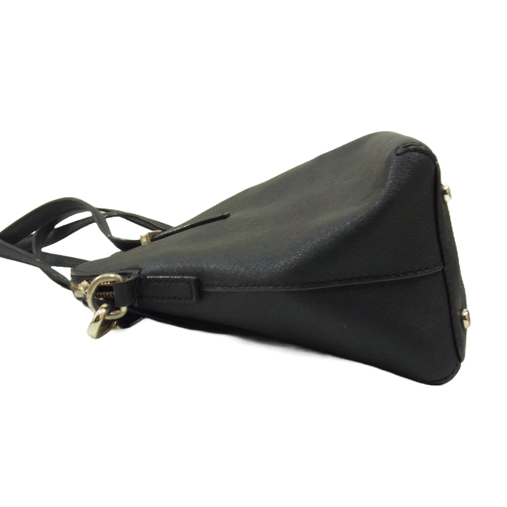 Kate Spade ケイトスペード ロゴ レザー ショルダー トート ハンド バッグ ブラック系【中古】