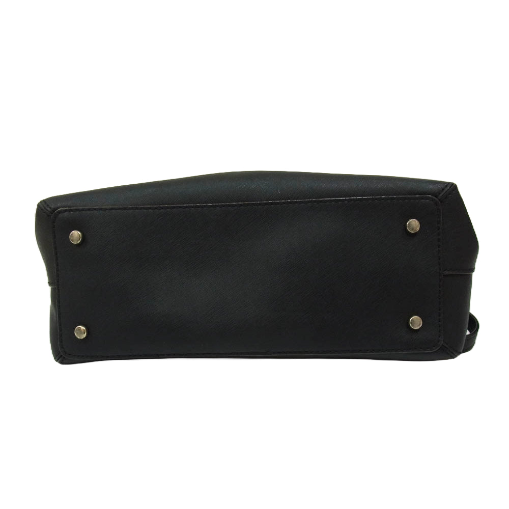 Kate Spade ケイトスペード ロゴ レザー ショルダー トート ハンド バッグ ブラック系【中古】