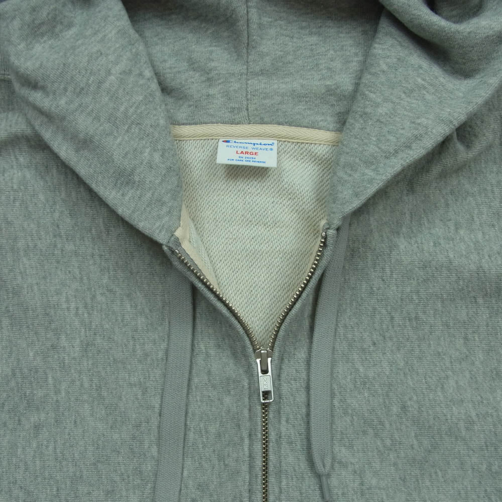 Champion チャンピオン C3-K101 REVERSE WEAVE ZIP HOODED リバースウィーブ ジップ パーカー フーディ グレー系 L【中古】