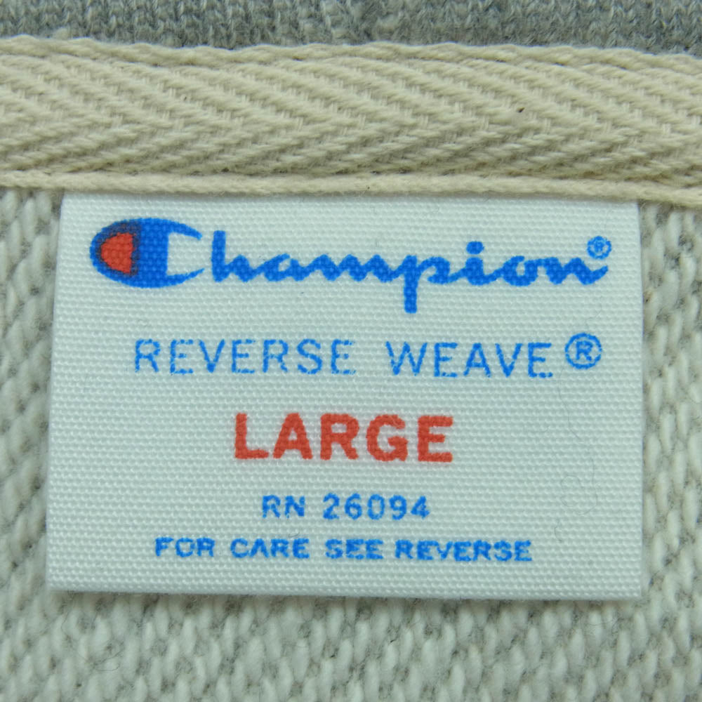 Champion チャンピオン C3-K101 REVERSE WEAVE ZIP HOODED リバースウィーブ ジップ パーカー フーディ グレー系 L【中古】