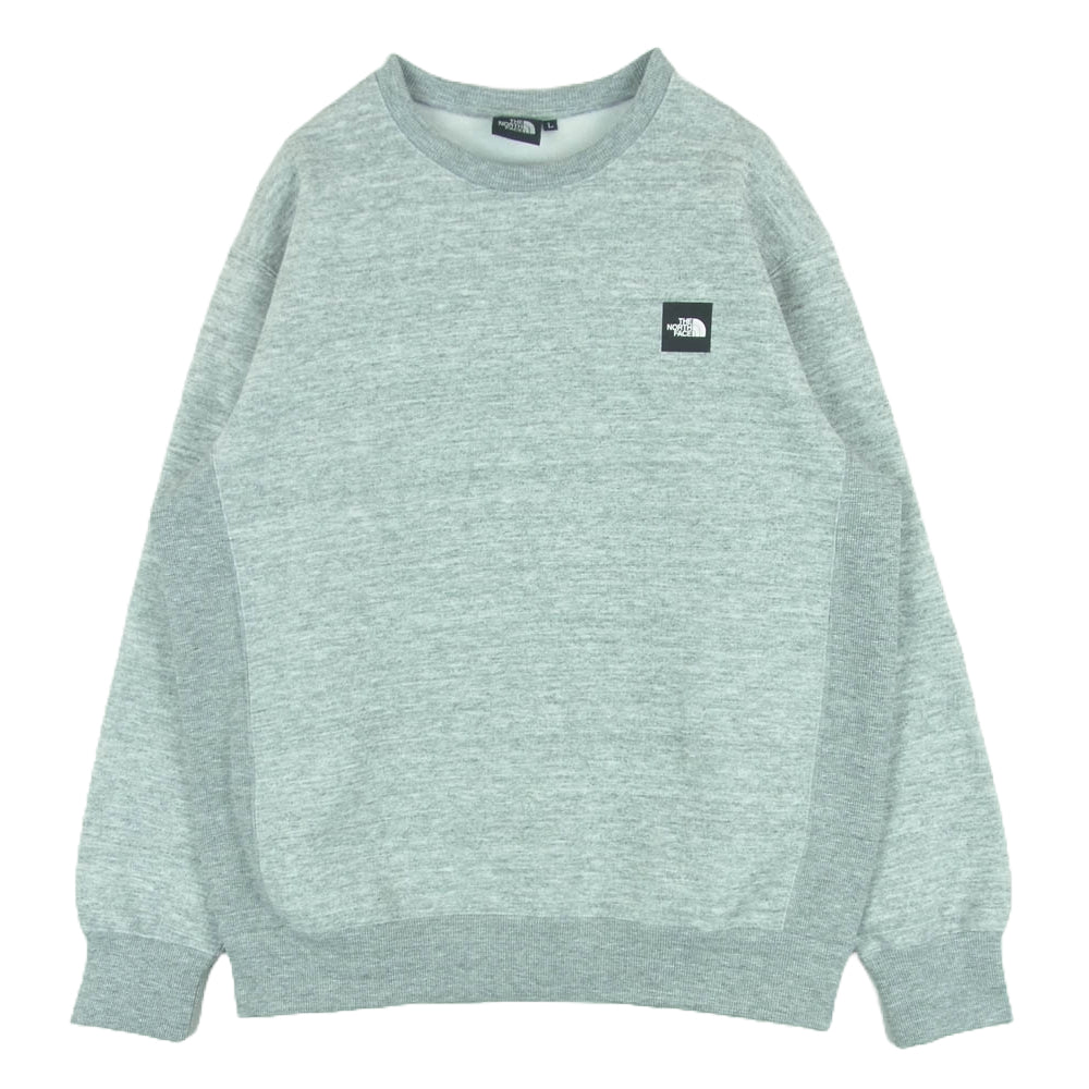 THE NORTH FACE ノースフェイス NT62133 Square Logo Crewneck Sweat スクエアロゴ クルーネック スウェット グレー系 L【美品】【中古】
